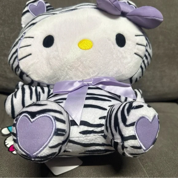 ๐ฑ๐ฑ Hello Kitty Purple B/W Zebra Suit Costume Sanrio Plush ๐ฑ๐ฑ - Picture 4 of 10